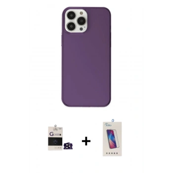 MARSİLYAN™- iPhone 14 Pro Max Kılıf Kutup Doku Koleksiyonu - Siyah Joko 5D Cam + Bilvis Titan Kamera Lens - DNMR