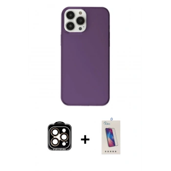 MARSİLYAN™- iPhone 14 Pro Max Kılıf Kutup Doku Koleksiyonu - Siyah Joko 5D Cam + PVD Metal Kamera Lens - TU