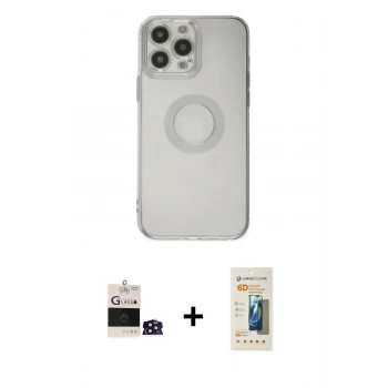 MARSİLYAN™- iPhone 14 Pro Max Kılıf Kutup Klasik - Siyah 6D Mat Seramik Hayalet Nano Ekran Koruyucu + Bilvis Titan Kamera Lens - DNMR
