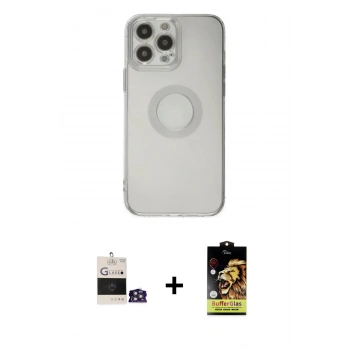MARSİLYAN™- iPhone 14 Pro Max Kılıf Kutup Klasik - Siyah Buffer Cam Ekran Koruyucu + Bilvis Titan Kamera Lens - GS