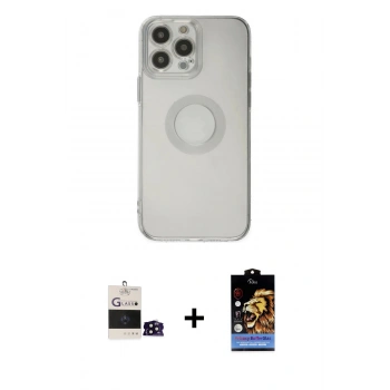 MARSİLYAN™- iPhone 14 Pro Max Kılıf Kutup Klasik - Siyah Buffer Hayalet Cam Ekran Koruyucu + Bilvis Titan Kamera Lens - SH