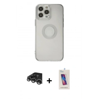 MARSİLYAN™- iPhone 14 Pro Max Kılıf Kutup Klasik - Siyah Joko 5D Cam + Raze Metal Kamera Lens - GS