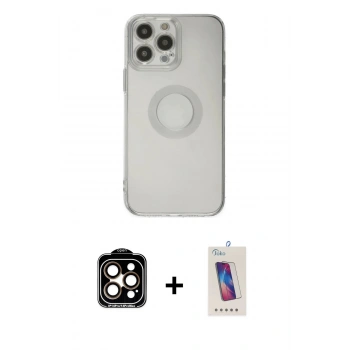 MARSİLYAN™- iPhone 14 Pro Max Kılıf Kutup Klasik - Siyah Joko 5D Cam + PVD Metal Kamera Lens - TU