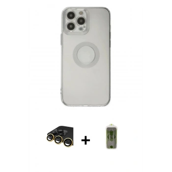 MARSİLYAN™- iPhone 14 Pro Max Kılıf Kutup Klasik - Siyah Joko Magic 5D Hayalet Cam + Raze Metal Kamera Lens - GD
