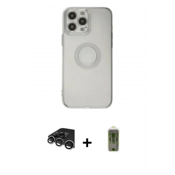 MARSİLYAN™- iPhone 14 Pro Max Kılıf Kutup Klasik - Siyah Joko Magic 5D Hayalet Cam + Raze Metal Kamera Lens - GS