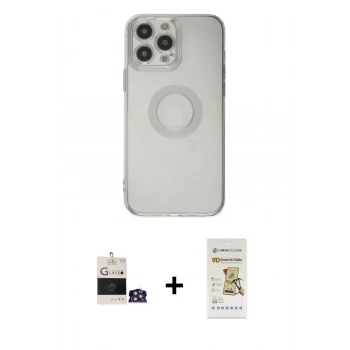 MARSİLYAN™- iPhone 14 Pro Max Kılıf Kutup Klasik - Siyah Mat Seramik Nano Ekran Koruyucu + Bilvis Titan Kamera Lens - GS