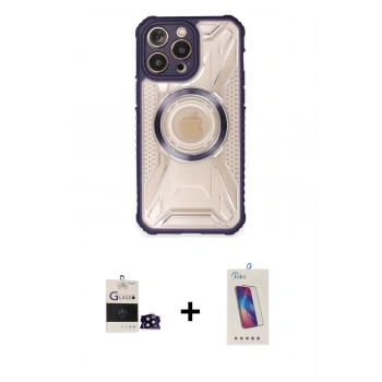 MARSİLYAN™- iPhone 14 Pro Max Kılıf Kutup Modern - Siyah Joko 5D Cam + Bilvis Titan Kamera Lens - SH