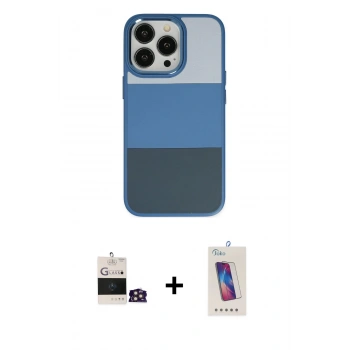 MARSİLYAN™- iPhone 14 Pro Max Kılıf Kutup Özel Seri - Siyah Joko 5D Cam + Bilvis Titan Kamera Lens - GD