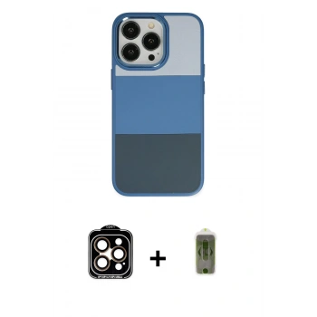 MARSİLYAN™- iPhone 14 Pro Max Kılıf Kutup Özel Seri - Siyah Joko Magic 5D Hayalet Cam + PVD Metal Kamera Lens - TU