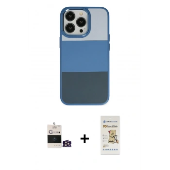 MARSİLYAN™- iPhone 14 Pro Max Kılıf Kutup Özel Seri - Siyah Mat Seramik Nano Ekran Koruyucu + Bilvis Titan Kamera Lens - GD