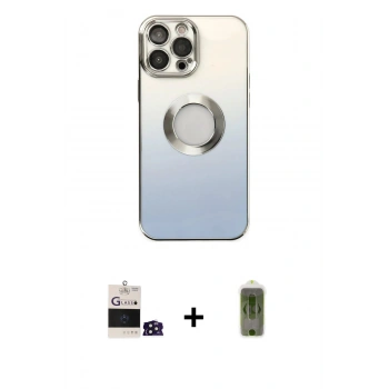 MARSİLYAN™- iPhone 14 Pro Max Kılıf Kutup Yansıma Özel Seri - Siyah Joko Magic 5D Hayalet Cam + Bilvis Titan Kamera Lens - DNMR