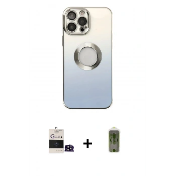 MARSİLYAN™- iPhone 14 Pro Max Kılıf Kutup Yansıma Özel Seri - Siyah Joko Magic 5D Hayalet Cam + Bilvis Titan Kamera Lens - SH