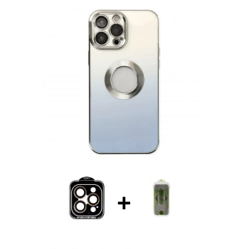 MARSİLYAN™- iPhone 14 Pro Max Kılıf Kutup Yansıma Özel Seri - Siyah Joko Magic 5D Hayalet Cam + PVD Metal Kamera Lens - TU