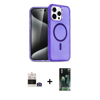 MARSİLYAN™- iPhone 14 Pro Max Kılıf Nova Asil Prime - Şeffaf 360 Full Body Arka Koruyucu + Bilvis Titan Kamera Lens - GS