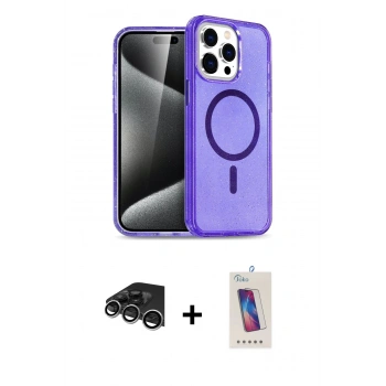 MARSİLYAN™- iPhone 14 Pro Max Kılıf Nova Asil Prime - Siyah Joko 5D Cam + Raze Metal Kamera Lens - GS