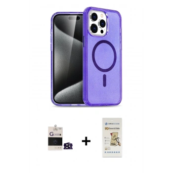 MARSİLYAN™- iPhone 14 Pro Max Kılıf Nova Asil Prime - Siyah Mat Seramik Nano Ekran Koruyucu + Bilvis Titan Kamera Lens - DNMR