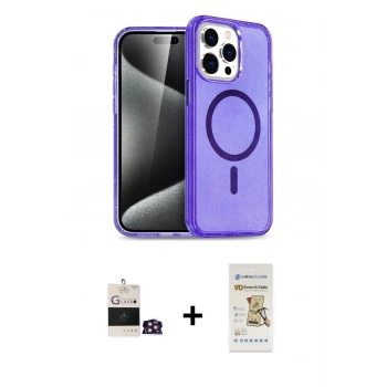 MARSİLYAN™- iPhone 14 Pro Max Kılıf Nova Asil Prime - Siyah Mat Seramik Nano Ekran Koruyucu + Bilvis Titan Kamera Lens - GD