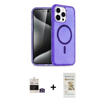 MARSİLYAN™- iPhone 14 Pro Max Kılıf Nova Asil Prime - Siyah Mat Seramik Nano Ekran Koruyucu + Bilvis Titan Kamera Lens - GS