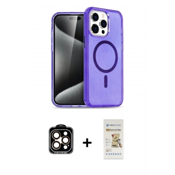 MARSİLYAN™- iPhone 14 Pro Max Kılıf Nova Asil Prime - Siyah Mat Seramik Nano Ekran Koruyucu + PVD Metal Kamera Lens - TU