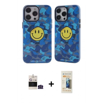 MARSİLYAN™- iPhone 14 Pro Max Kılıf Nova Doku Koleksiyonu - Siyah 6D Mat Seramik Hayalet Nano Ekran Koruyucu + Bilvis Titan Kamera Lens - DNMR