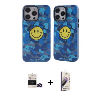 MARSİLYAN™- iPhone 14 Pro Max Kılıf Nova Doku Koleksiyonu - Siyah Bilvis 3D Mat Cam Ekran Koruyucu + Bilvis Titan Kamera Lens - GD
