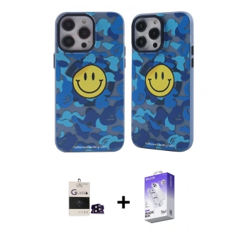 MARSİLYAN™- iPhone 14 Pro Max Kılıf Nova Doku Koleksiyonu - Siyah Bilvis 5in1 3D Magic Cam Ekran Koruyucu + Bilvis Titan Kamera Lens - SH