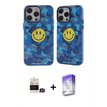 MARSİLYAN™- iPhone 14 Pro Max Kılıf Nova Doku Koleksiyonu - Siyah Bilvis 5in1 3D Magic Cam Ekran Koruyucu + Bilvis Titan Kamera Lens - GD