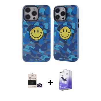 MARSİLYAN™- iPhone 14 Pro Max Kılıf Nova Doku Koleksiyonu - Siyah Bilvis 5in1 5D Magic Hayalet Cam Ekran Koruyucu + Bilvis Titan Kamera Lens - GS