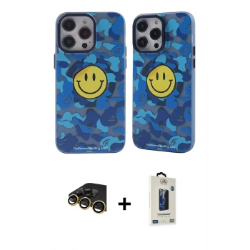 MARSİLYAN™- iPhone 14 Pro Max Kılıf Nova Doku Koleksiyonu - Siyah Bilvis Hayalet Cam Ekran Koruyucu + Raze Metal Kamera Lens - GD