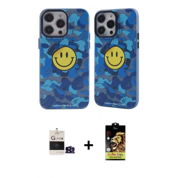 MARSİLYAN™- iPhone 14 Pro Max Kılıf Nova Doku Koleksiyonu - Siyah Buffer Cam Ekran Koruyucu + Bilvis Titan Kamera Lens - SH