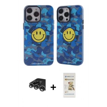 MARSİLYAN™- iPhone 14 Pro Max Kılıf Nova Doku Koleksiyonu - Siyah Mat Seramik Nano Ekran Koruyucu + Raze Metal Kamera Lens - GS
