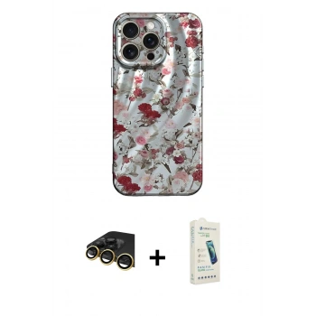 MARSİLYAN™- iPhone 14 Pro Max Kılıf Nova Doku Prime - Şeffaf Pasifik Cam Ekran Koruyucu + Raze Metal Kamera Lens - GD
