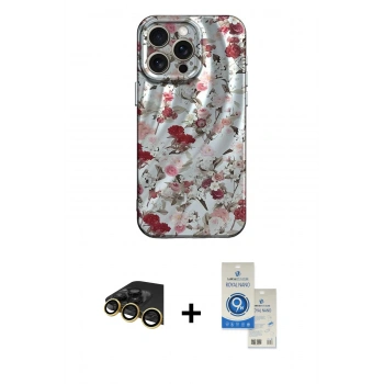 MARSİLYAN™- iPhone 14 Pro Max Kılıf Nova Doku Prime - Şeffaf Royal Nano Ekran Koruyucu + Raze Metal Kamera Lens - GD