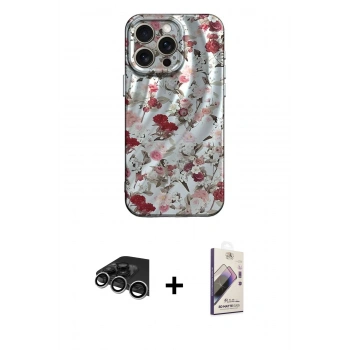 MARSİLYAN™- iPhone 14 Pro Max Kılıf Nova Doku Prime - Siyah Bilvis 3D Mat Cam Ekran Koruyucu + Raze Metal Kamera Lens - GS