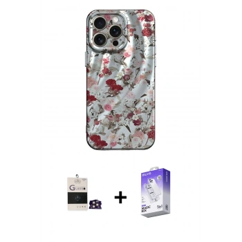 MARSİLYAN™- iPhone 14 Pro Max Kılıf Nova Doku Prime - Siyah Bilvis 5in1 3D Magic Cam Ekran Koruyucu + Bilvis Titan Kamera Lens - GD