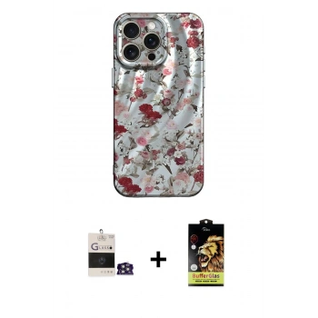 MARSİLYAN™- iPhone 14 Pro Max Kılıf Nova Doku Prime - Siyah Buffer Cam Ekran Koruyucu + Bilvis Titan Kamera Lens - GS