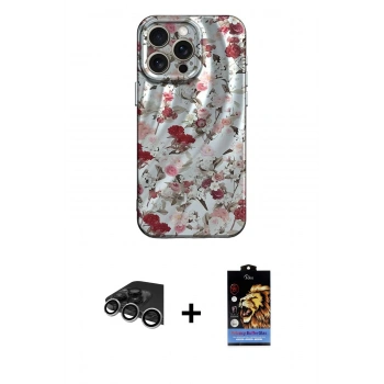 MARSİLYAN™- iPhone 14 Pro Max Kılıf Nova Doku Prime - Siyah Buffer Hayalet Cam Ekran Koruyucu + Raze Metal Kamera Lens - GS