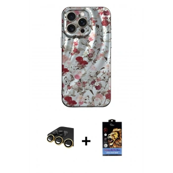 MARSİLYAN™- iPhone 14 Pro Max Kılıf Nova Doku Prime - Siyah Buffer Hayalet Cam Ekran Koruyucu + Raze Metal Kamera Lens - GD