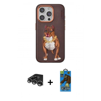 MARSİLYAN™- iPhone 14 Pro Max Kılıf Nova Form Koleksiyonu - Siyah 18D Cam Ekran Koruyucu + Raze Metal Kamera Lens - GS