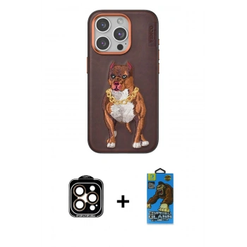 MARSİLYAN™- iPhone 14 Pro Max Kılıf Nova Form Koleksiyonu - Siyah 18D Cam Ekran Koruyucu + PVD Metal Kamera Lens - TU