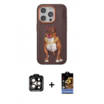 MARSİLYAN™- iPhone 14 Pro Max Kılıf Nova Form Koleksiyonu - Siyah Buffer Hayalet Cam Ekran Koruyucu + PVD Metal Kamera Lens - TU