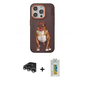 MARSİLYAN™- iPhone 14 Pro Max Kılıf Nova Form Koleksiyonu - Siyah Polymer Nano Ekran Koruyucu + Raze Metal Kamera Lens - GS