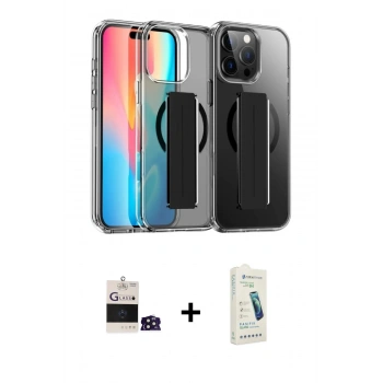 MARSİLYAN™- iPhone 14 Pro Max Kılıf Nova Işık Koleksiyonu - Şeffaf Pasifik Cam Ekran Koruyucu + Bilvis Titan Kamera Lens - DNMR