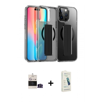 MARSİLYAN™- iPhone 14 Pro Max Kılıf Nova Işık Koleksiyonu - Şeffaf Pasifik Cam Ekran Koruyucu + Bilvis Titan Kamera Lens - SH