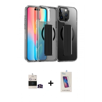 MARSİLYAN™- iPhone 14 Pro Max Kılıf Nova Işık Koleksiyonu - Siyah Joko 5D Cam + Bilvis Titan Kamera Lens - GD
