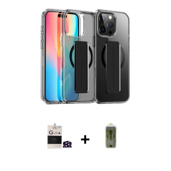 MARSİLYAN™- iPhone 14 Pro Max Kılıf Nova Işık Koleksiyonu - Siyah Joko Magic 5D Hayalet Cam + Bilvis Titan Kamera Lens - DNMR