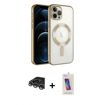 MARSİLYAN™- iPhone 14 Pro Max Kılıf Nova Işık Özel Seri - Siyah Joko 5D Cam + Raze Metal Kamera Lens - GS