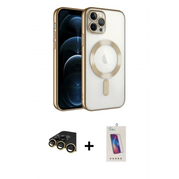 MARSİLYAN™- iPhone 14 Pro Max Kılıf Nova Işık Özel Seri - Siyah Joko 5D Cam + Raze Metal Kamera Lens - GD
