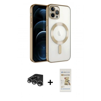 MARSİLYAN™- iPhone 14 Pro Max Kılıf Nova Işık Özel Seri - Siyah Mat Seramik Nano Ekran Koruyucu + Raze Metal Kamera Lens - GS