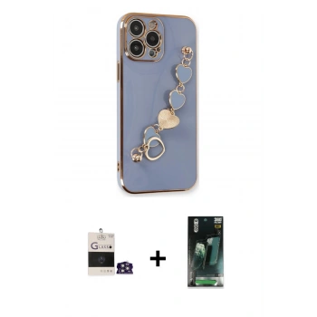 MARSİLYAN™- iPhone 14 Pro Max Kılıf Nova Işık Prime - Şeffaf 360 Full Body Arka Koruyucu + Bilvis Titan Kamera Lens - GS